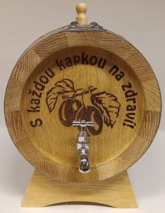 Dubový soudek 3 litry srbský, "S KAŽDOU KAPKOU..."