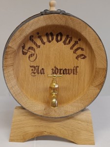 Dubový soudek 3 litry srbský "SLIVOVICE, NA ZDRAVÍ"
