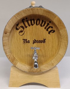 Dubový soudek 3 litry srbský "SLIVOVICE, NA ZDRAVÍ"